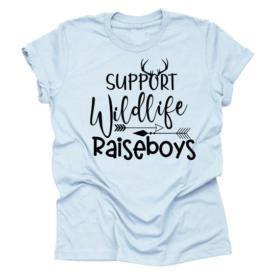 Support Wildlife Raise Boys T-Shirt | Cute Letter Print