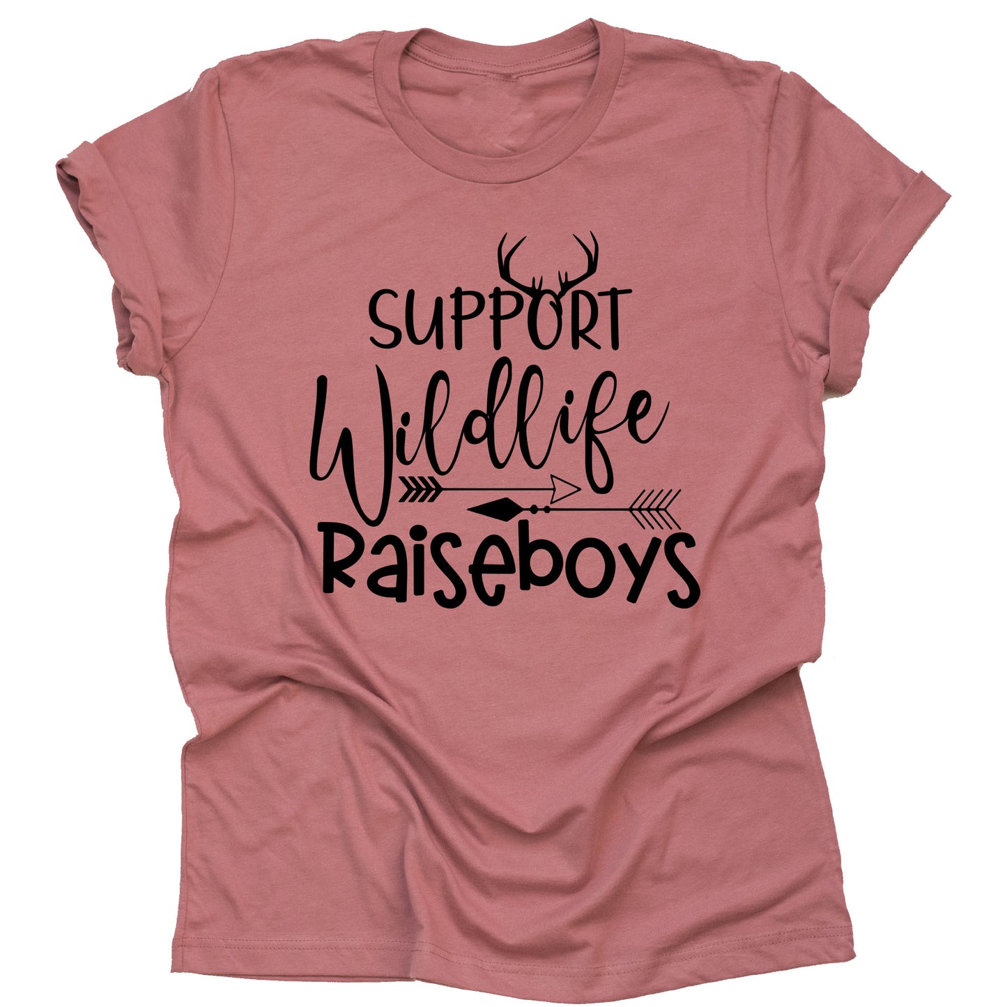 Support Wildlife Raise Boys T-Shirt | Cute Letter Print
