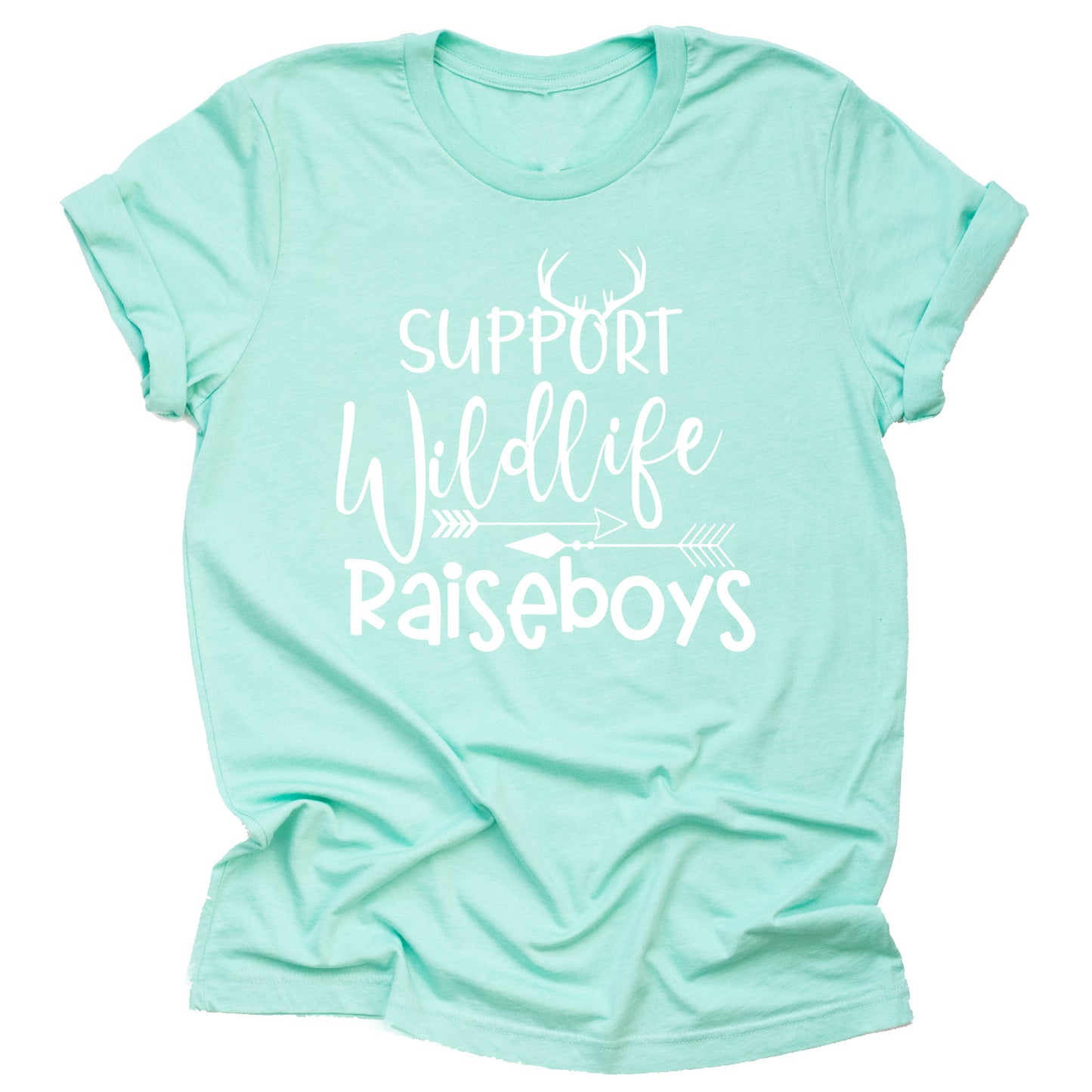 Support Wildlife Raise Boys T-Shirt | Cute Letter Print