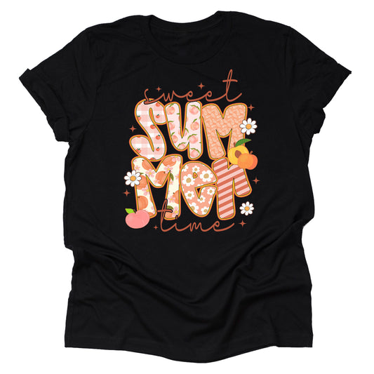 Sweet Summertime beach vacation printed graphic tee shirt