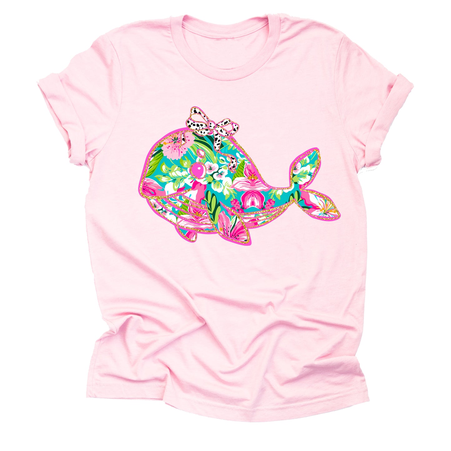 Tropical floral dolphin beach ocean summer printed graphic shirt tee