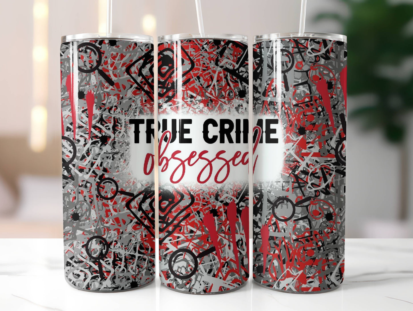 True Crime Obsessed Insulated Tumbler with Straw