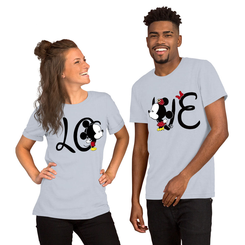 Mickey Minnie Love Valentine Shirt Couples Tee
