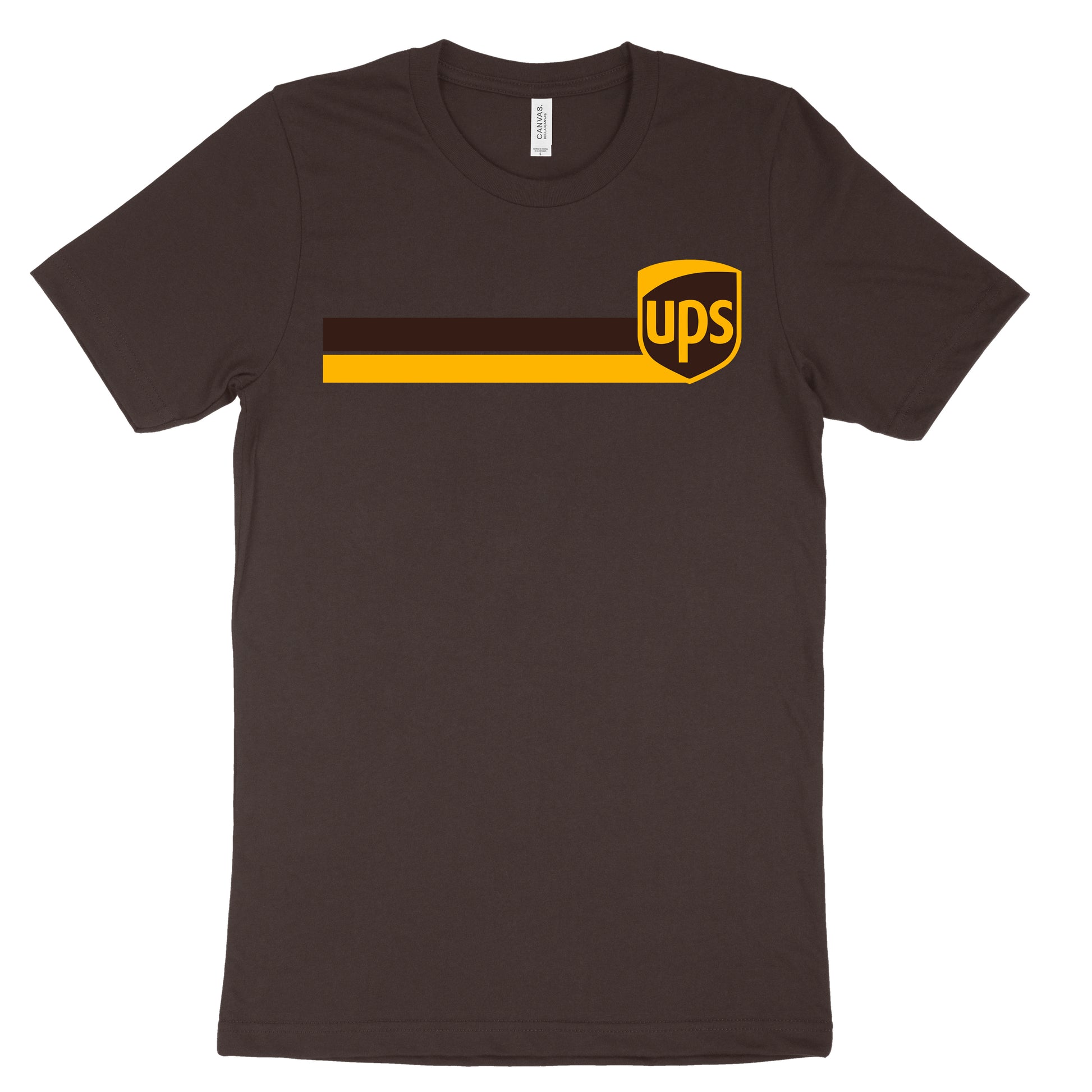 UPS brown uniform short sleeve t-shirt for delivery driver workwear