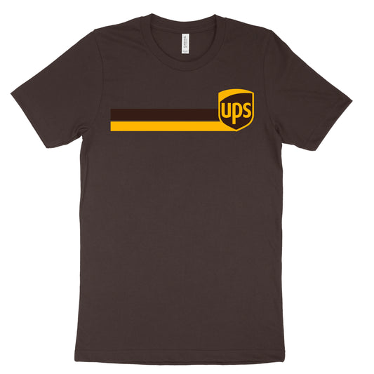 UPS brown uniform short sleeve t-shirt for delivery driver workwear