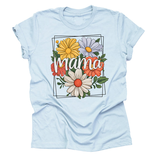 Vintage Floral Mama Casual T-Shirt for Mother's Day