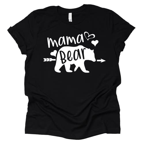 Mama Bear Graphic Shirt – Heart Design for Women