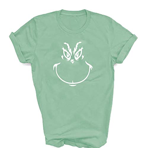 Grinch Face Christmas T-Shirt – Festive Fun for Adults