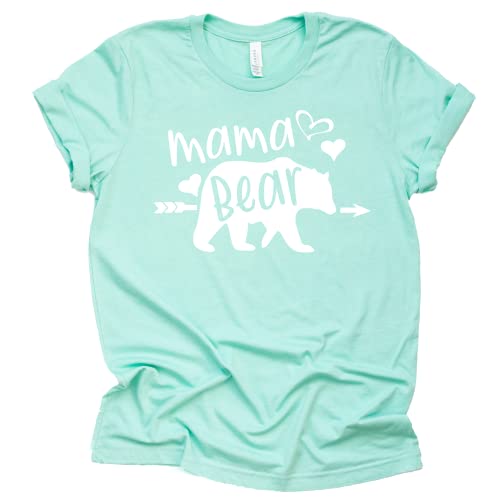 Mama Bear Graphic Shirt – Heart Design for Women