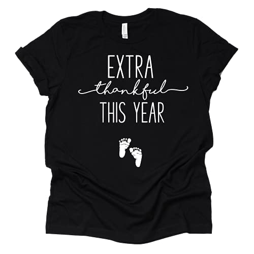 Thanksgiving Pregnancy Announcement Shirt - Extra Thankful