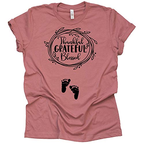 Thankful Grateful Blessed Pregnancy Announcement Shirt