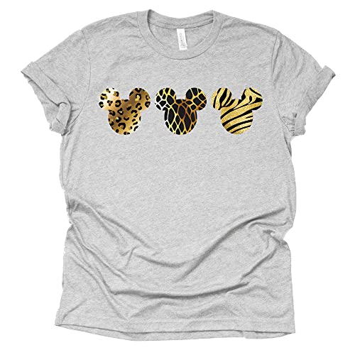 Leopard Print Mickey Shirt – Trendy Graphic Tee for Women