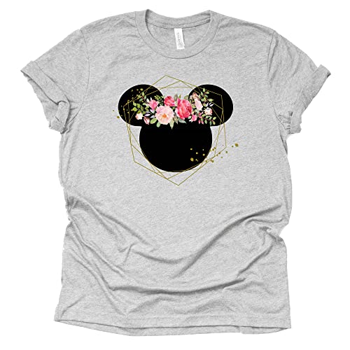 Floral Mickey Flower Shirt for Women & Teens - Boho Tee