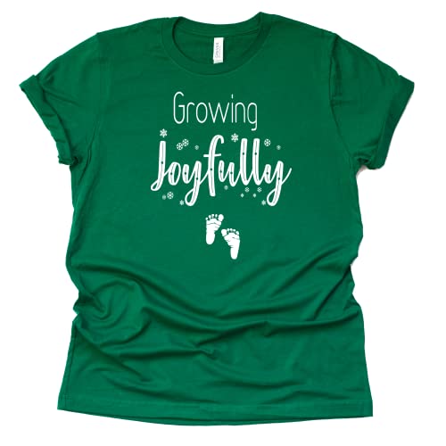 Growing Joyfully Christmas Pregnancy Announcement Shirt