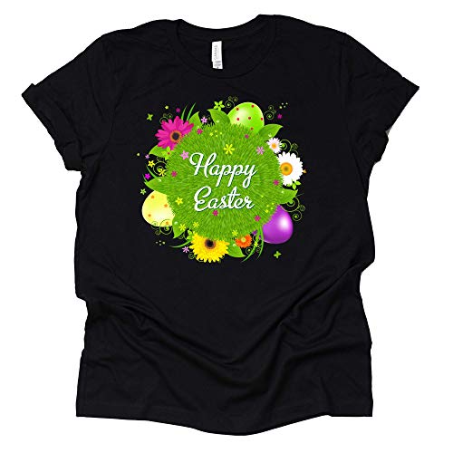 Floral Happy Easter Shirt – Festive Tee for Women