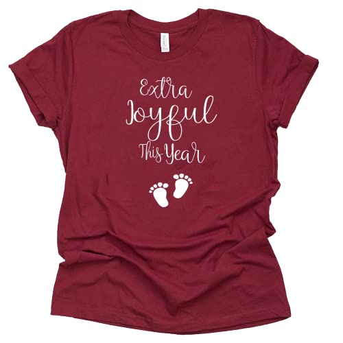 Extra Joyful This Year T-Shirt | Christmas Pregnancy Tee