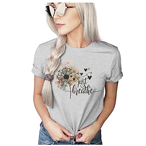 Just Breathe Dandelion Shirt | Vintage Wildflower Tee