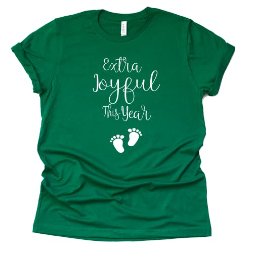 Extra Joyful This Year T-Shirt | Christmas Pregnancy Tee