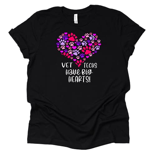 Vet Tech Have Big Hearts T-Shirt for Animal Lovers