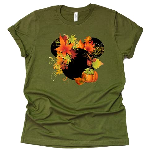 Autumn Flower Wreath Shirt – Mickey Ears Graphic Tee