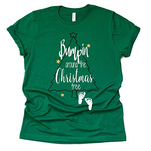 Christmas Tree Pregnancy Announcement Shirt for Reveals