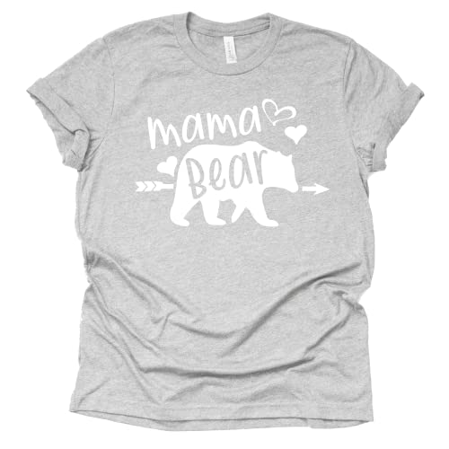 Mama Bear Graphic Shirt – Heart Design for Women