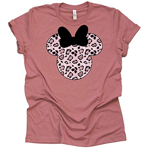 Leopard Rose Gold Mickey Shirt – Fun Graphic Tee for Adults