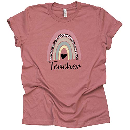 Rainbow Teacher Shirt for Women - Vintage Boho Style