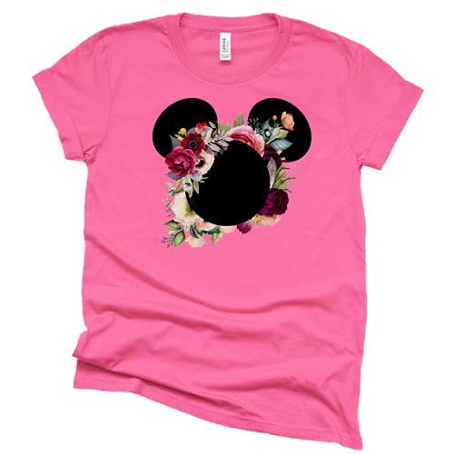 Mickey Floral Shirt - Boho Graphic Tee for Women