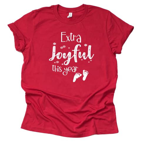 Christmas Pregnancy Announcement T-Shirt - Extra Joyful