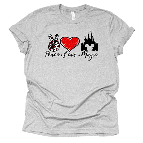 Peace Love Magic Graphic T-Shirt for Disney Fans