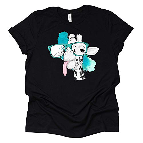 Funny Giraffe Shirt with Glasses – Cute Animal Tee