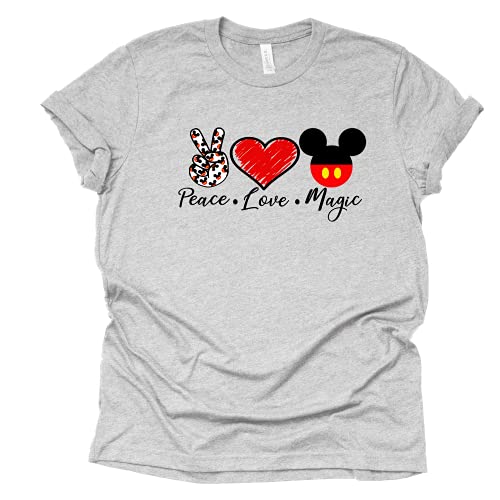 Peace Love Magic Graphic T-Shirt for Disney Fans