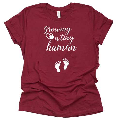 Growing a Tiny Human Shirt | Cute Pregnancy Reveal Tee
