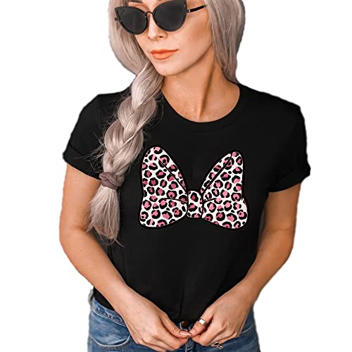 Minnie Mouse Leopard Print Safari Shirt for Casual Style