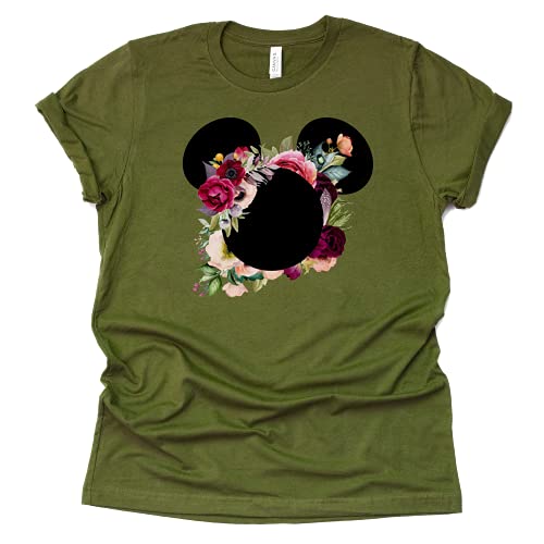 Mickey Floral Shirt - Boho Graphic Tee for Women