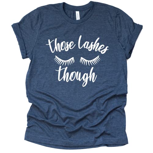 Women's Eyelash Graphic Shirt - Trendy Black Makeup Tee