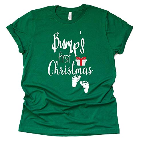 Bump's First Christmas Shirt - Cute Maternity Tee
