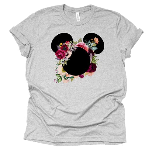 Mickey Floral Shirt - Boho Graphic Tee for Women