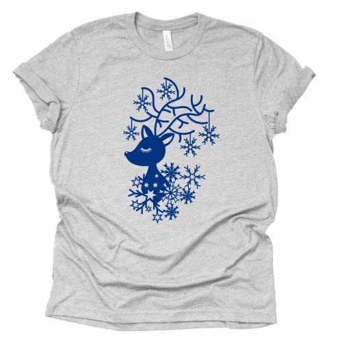 Reindeer Snowflake Shirt - Christmas Graphic Tee