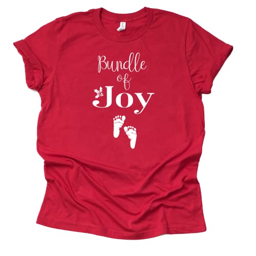 Christmas Maternity Shirt with Baby Feet Design