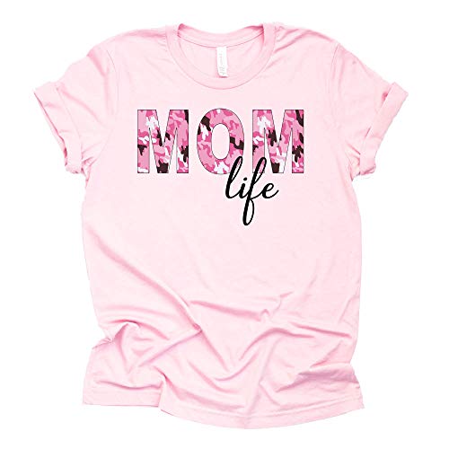 Camo Mom Life Shirt - Trendy Casual Tee for Moms