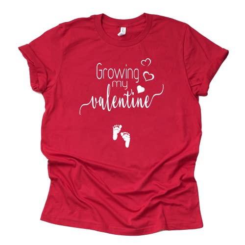 Growing My Valentine Shirt - Cute Pregnancy Announcement Tee