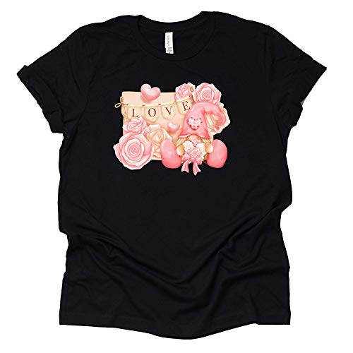 Love Roses Gnome Shirt - Valentine's Day Graphic Tee