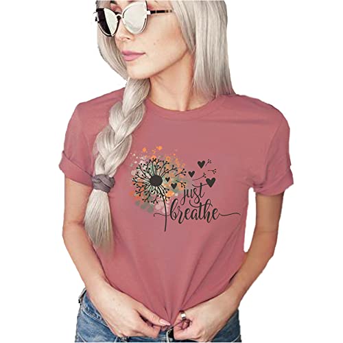 Just Breathe Dandelion Shirt | Vintage Wildflower Tee