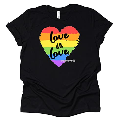 Love is Love Rainbow Heart Shirt for LGBTQ Pride