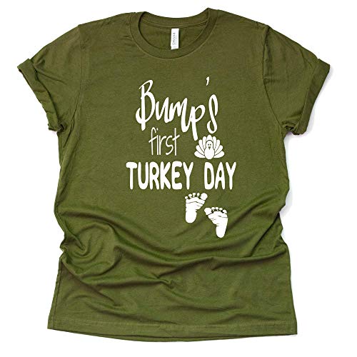 Bump's First Turkey Day Shirt - Pregnancy Announcement Tee