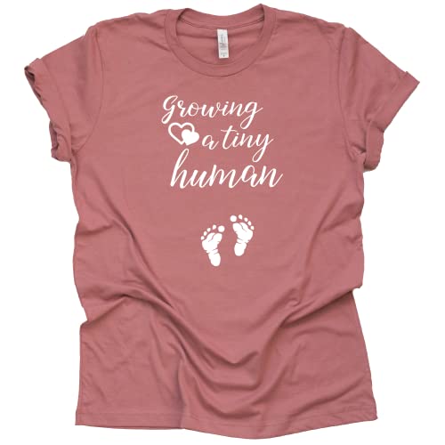 Growing a Tiny Human Shirt | Cute Pregnancy Reveal Tee