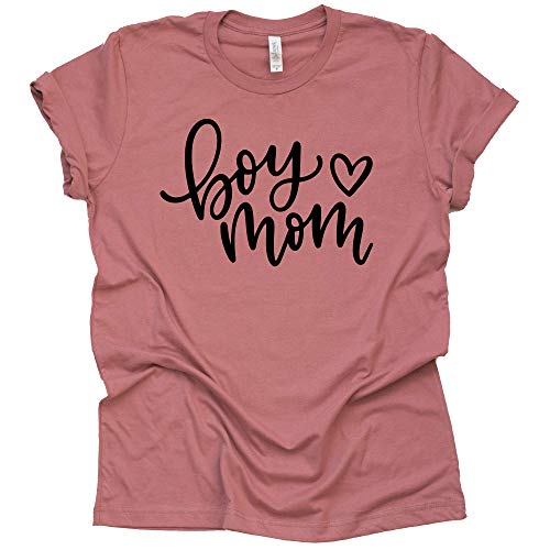 Boy Mom Casual Cotton Graphic Tee - 7 Colors Available