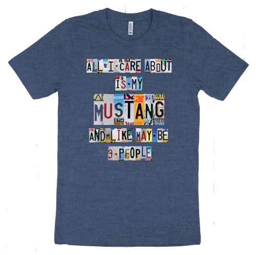 Mustang License Plate Design Men's Short Sleeve Shirt